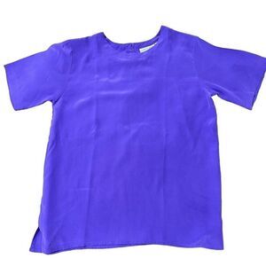 Club classic by  price club purple blouse, ￼ 100% silk size S      A450